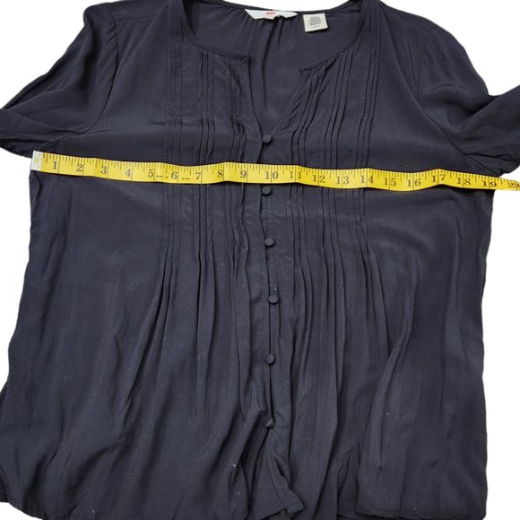 Levi's Black Smocked Boho Tunic size S - Picture 6 of 7